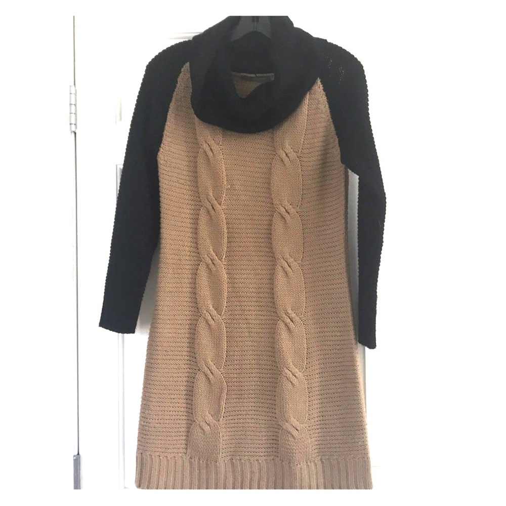 NY Collection Sweater dress camel/black